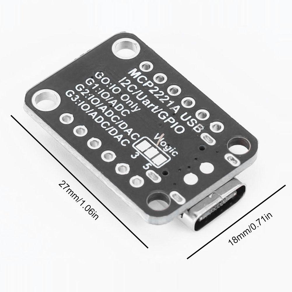 MCP2221A General Purpose USB To GPIO ADC I2C MCP2221A Breakout USB To GPIO Module Board for Stemma QT/Qwiic