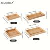 Bamboo Wooden Rectangular Tea Tray Solid Wood Tray Tea Cup Trays Stand Tray Wooden Hotel Dinner Plate Storage Tray Tableware