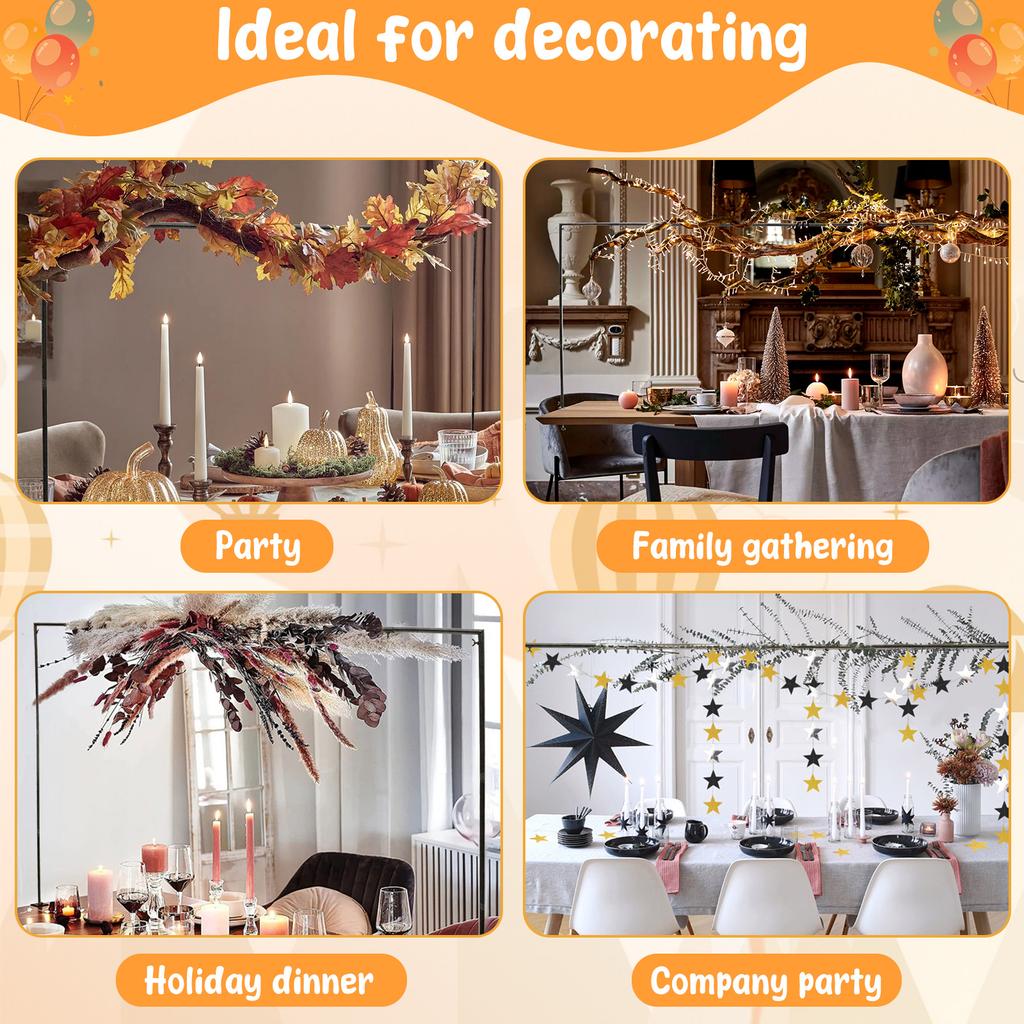 Over The Table Rod Stand with Clamps Black Golden Table Arch Stand for Wedding Birthday Party Halloween Christmas Hanging Decor