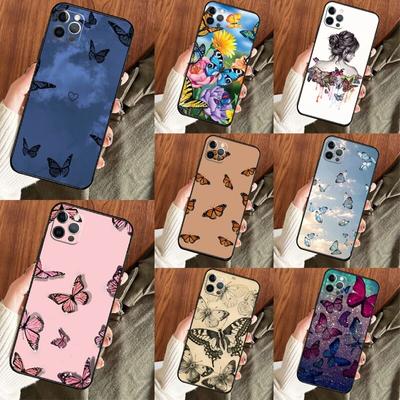 Butterfly Phone Case For iPhone Samsung Galaxy Redmi Xiaomi Oppo OnePlus Note S A 7 8 9 10 11 12 13 14 20 21 22 23 53 54 Pro Max Plus Ultra TPU Soft