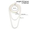 Ingemark 2Pcs/Set Multilayer Imitation Pearl Chain Necklace for Women Wed Bridal Vintage Adjustable Long Link Party Jewelry Gift