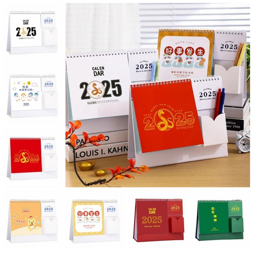 Simple Agenda Planner Scheduler Standing Flip Calendar Gift 2025 Desk Calendar  Home Decoration