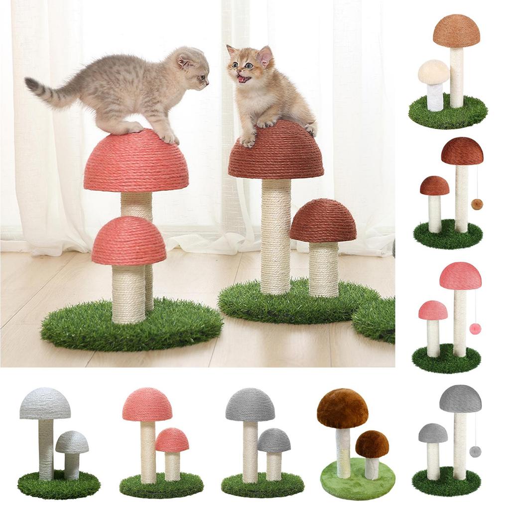 Mushroom post for scratching Sisal Cat Scratcher Domestic Cats Toy Gifts