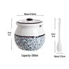 ZISIZ Ceramic Seasoning Jar with Lid and Spoon