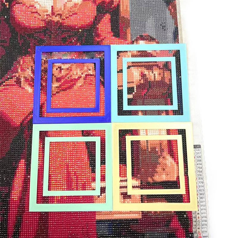 2Pcs Vibrant Rhinestone Frames with Magnetic Design for Craft Positioning