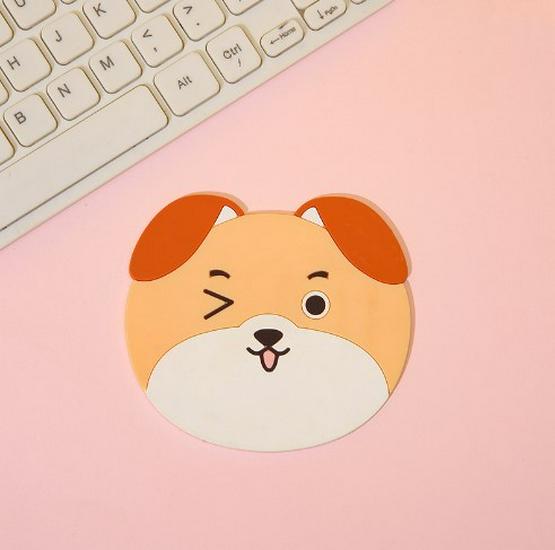 Adorable Cat & Puppy Silicone Coaster: Heat-Resistant, Non-Slip Placemat
