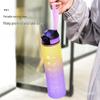 Gradient Color Large Capacity Bounce Lid Plastic Sports Water Bottle for Men and Women