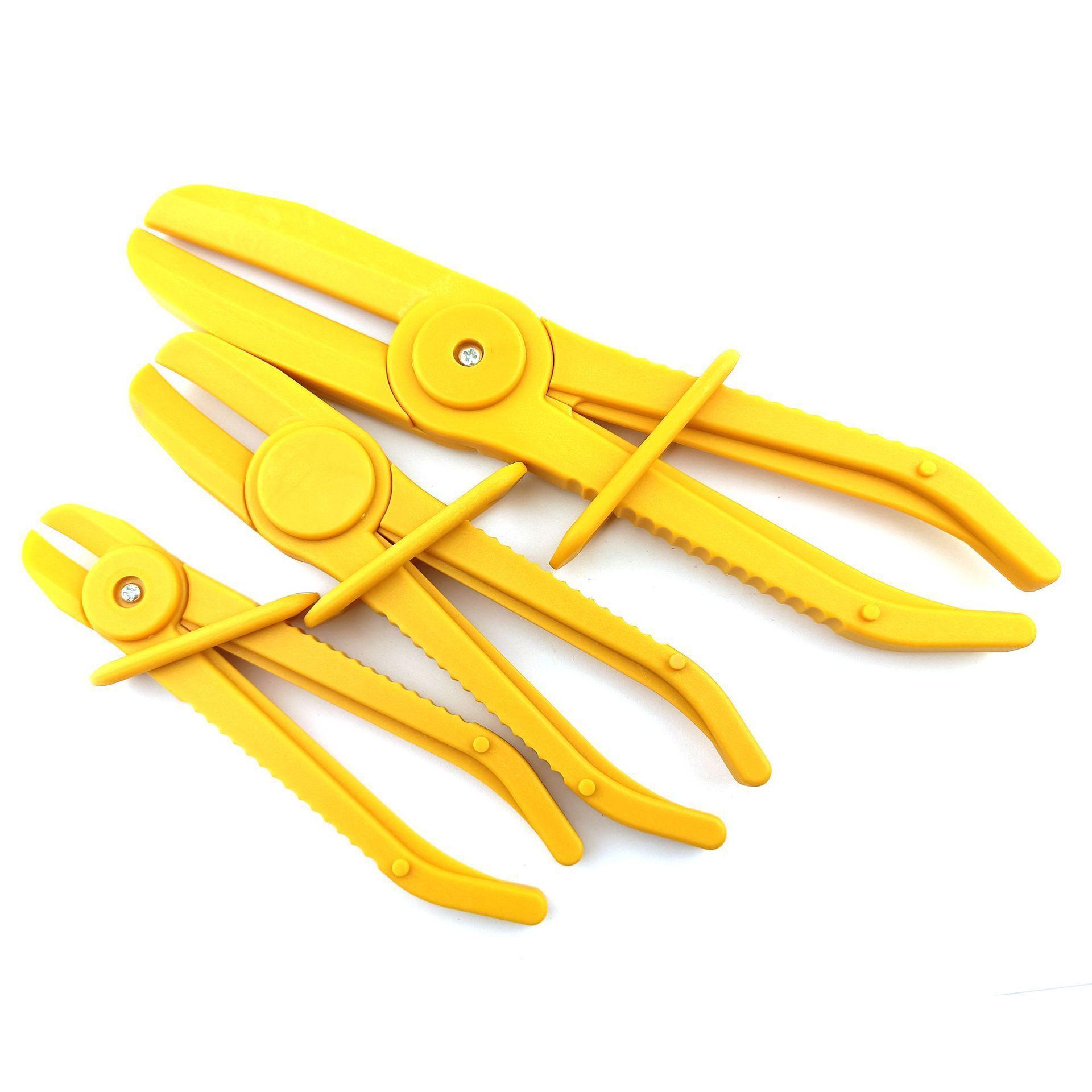 

Fuel Line Cut-off Pliers 3 Nylon Hose Clamp Automobile Fuel Line Clamp Plastic Pliers for Auto Hand Tools One Size жёлтый