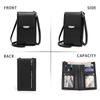 Women Shoulder Crossbody Bag Multifunction Pu Large Capacity For Mobile Phone Cards