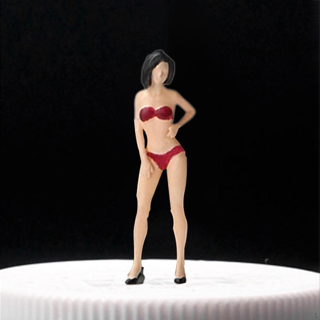 1/64 Scale Model People Figures Ornament Mini Resin Female