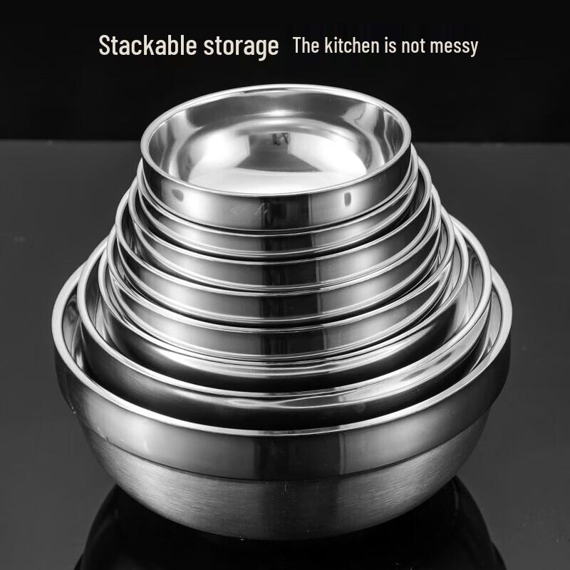 304 Stainless Steel Double-Layer Insulated Bowl
