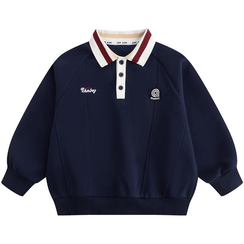 Boy's Casual Polo Sweatshirt