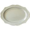 Mino Ware "cadre" Oval Plate with Relief Pattern, Approximately 25 X 18 Cm In Diameter, Gray, by Ichiyo Toen. Microwave and Dishwasher Safe. Made In J