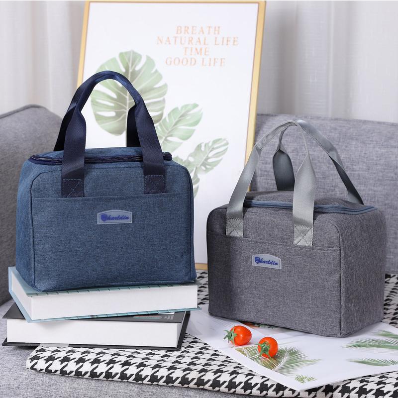 Stor Kapacitet Vattentät Oxford Bärbar Dragkedja Termisk Lunchväska Isolerad Frysväska Kontor Student Bekväm Matlåda