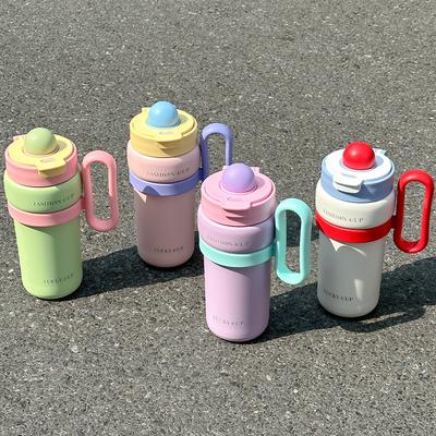 Dopaminová termoska Vysoká úroveň vzhledu Nerezový dvojitý hrnek na pití Velká kapacita Dívčí auto Čajový hrnek se slámkou