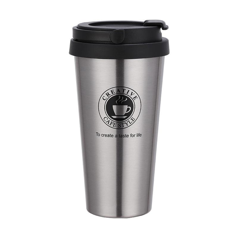 500ml Double Stainless Steel Coffee Thermal Mug Seal Leak-Proof Tea Beer Cup Travel Water Bottle Car Vacuum Flask with Lids