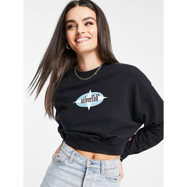

Черный свитер с круглым вырезом Levi's Silvertab