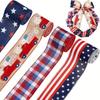 Stylish Independence Day Themed Ribbon Pack Featuring Four Distinctive Patterns For Diy Projects
