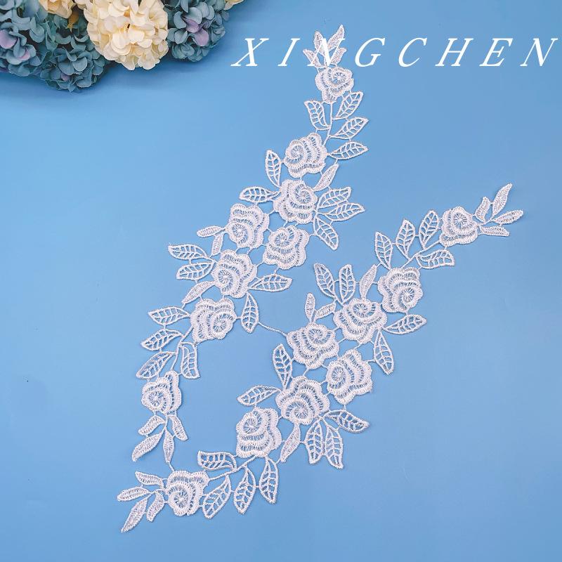 White Water-Soluble Flower Cloth Sticker Fashion Flower Accessories Wedding Dress Children'S Clothing Toys Accessories Accessories Lace Decal