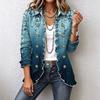Women's Floral Print Cardigan, Long Sleeve Ruffle Open Front Top, Casual Outerwear for Spring and Fall