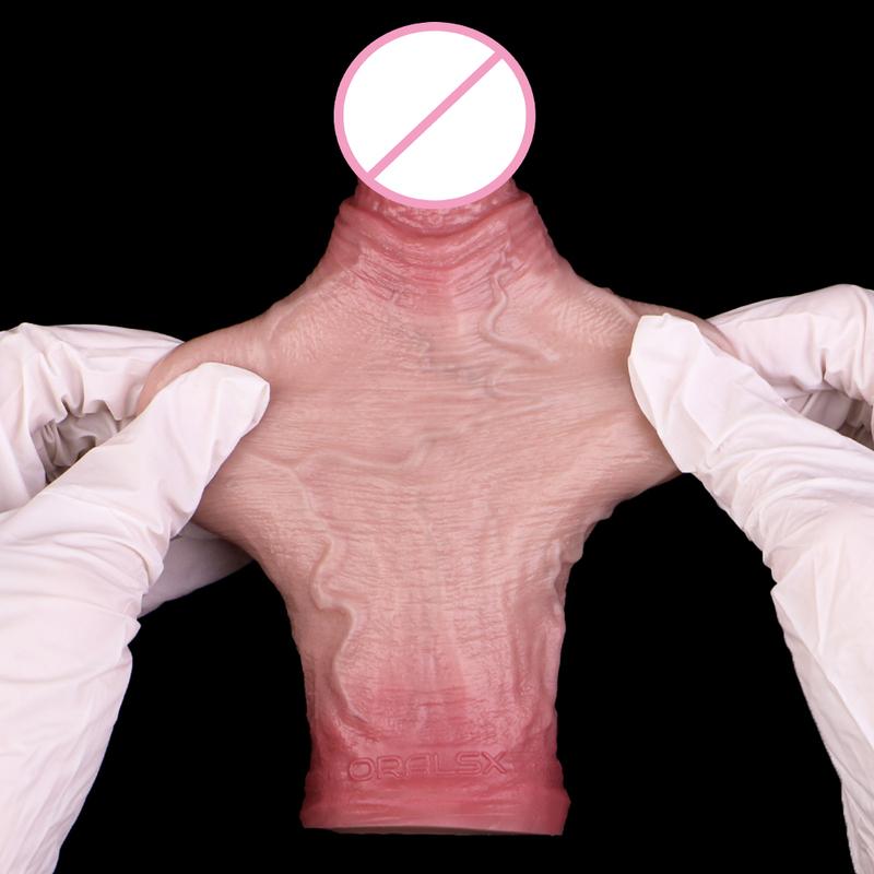 SXXY Multi-Types Skin Touch Hollow Dildo Silicone Male Dick Extender Realistic Delay Ejaculation Sex Toys For Men 18+ Couple Sex