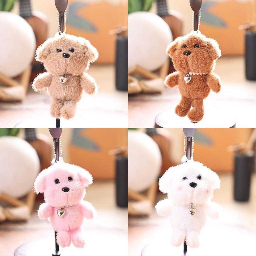 Cute Animal Plush Doll With Love Heart Pendant For Bag Accessories And Gifts