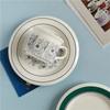 Medieval Flower Vanilla Ceramic Coffee Cup and Saucer Handle Retro Imitation Enamel Mugs Office Home Funny Water Drinkware