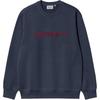 Sweatshirt Loose Fit Letter Pullover Long Sleeve Men Tops Air-Force-Blue I030546-2DD-XX