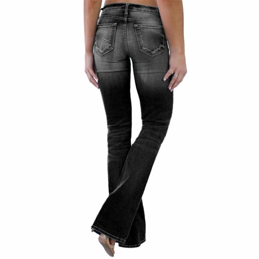 Donna Slim Fit Pierced Jeans Vita Alta Tasca Cerniera Holiday Casual Pants  acquista in modo economico — spedizione gratuita, recensioni reali con foto  — Joom