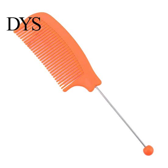 Hair Styling Comb DIY Beaded Comb, Fine Teeth Rat Tail Customizable with Blank Bar, Plastic Detangling for Men Women Stylist