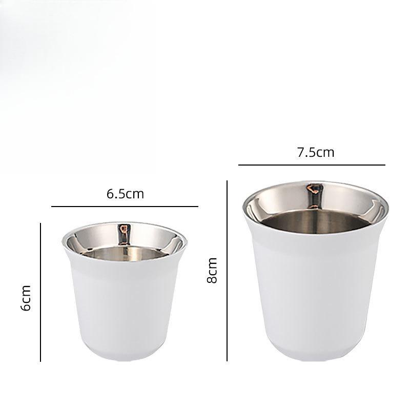 1 ks Nerezové Dvojstěnné Šálky na Espresso Izolované Šálky na Kávu pro Espresso Macchiato a Degustační Panáky