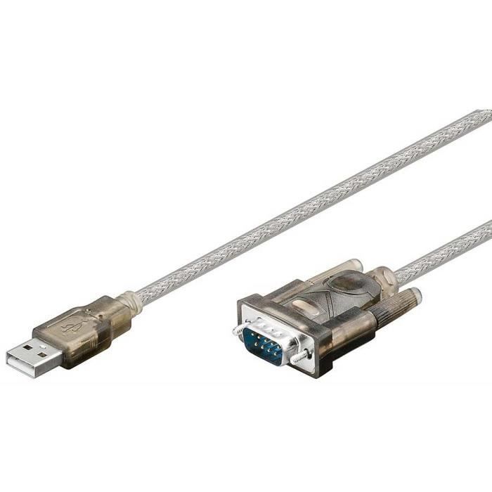 Convertisseur usb serial rs 232 - goobay - 1.5m - usb 2.0 - d-sub 9 broches - connectivité fiable