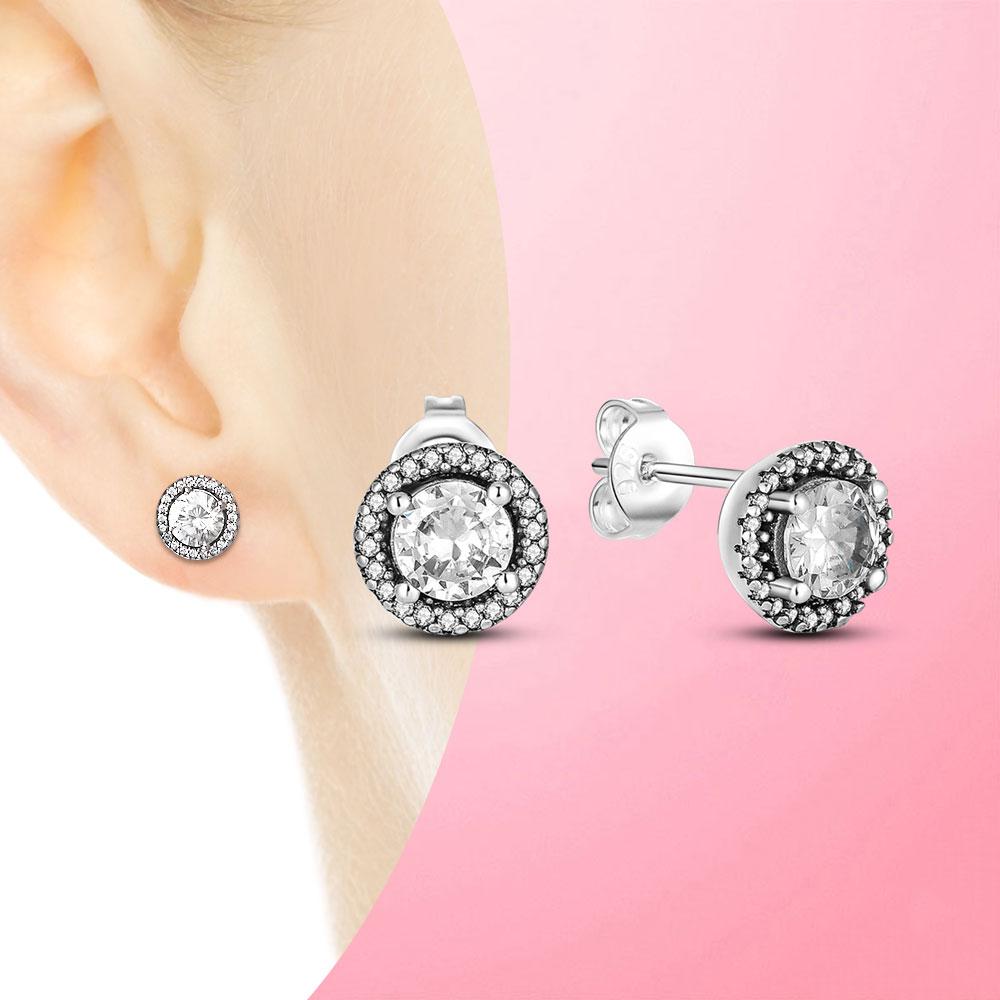 Earrings Silver 925 Earrings Geometric Stud Earrings for Women Wedding Party Korean Style Earings S925 Fine Jewelry  Trend