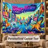 Dog (14) Theme Personalized Tapestry Custom Name Text Wall Hanging Tapestry Home Background Decoration