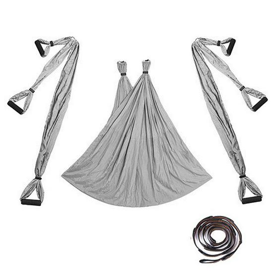 Aerial Yoga Hammock with Daisy Chain Extension Strap, Non-Elastic Indoor Set