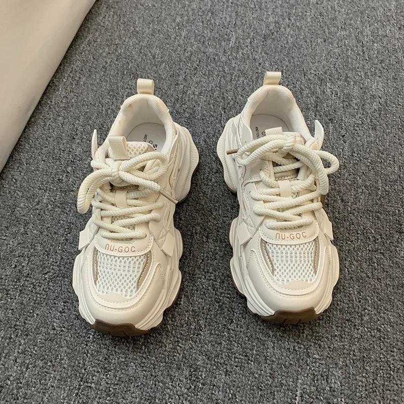 Daddy shoes ins comfortable trend spring new slimming reflective breathable single liner Xiaobai sneakers