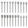 20pcs Diamond Drill Grinding Bit Set Mini Drill Burrs Bit Set For Rotary Tool Grinding Accessories 3mm Shank