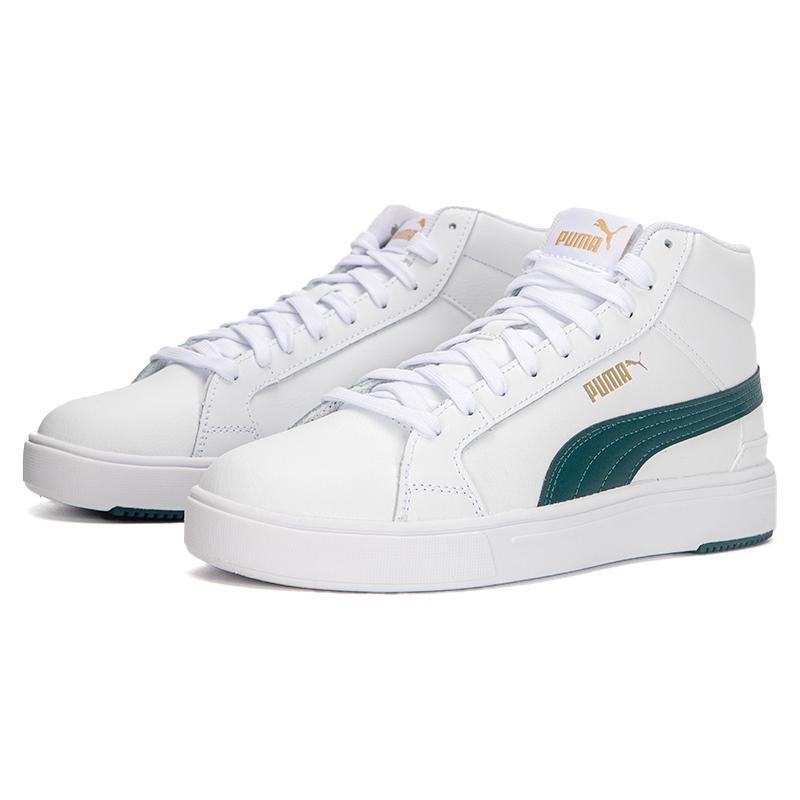Puma Serve Pro Lite Mid Sneakers Unisex Sneakers White Green Gold 382095-04