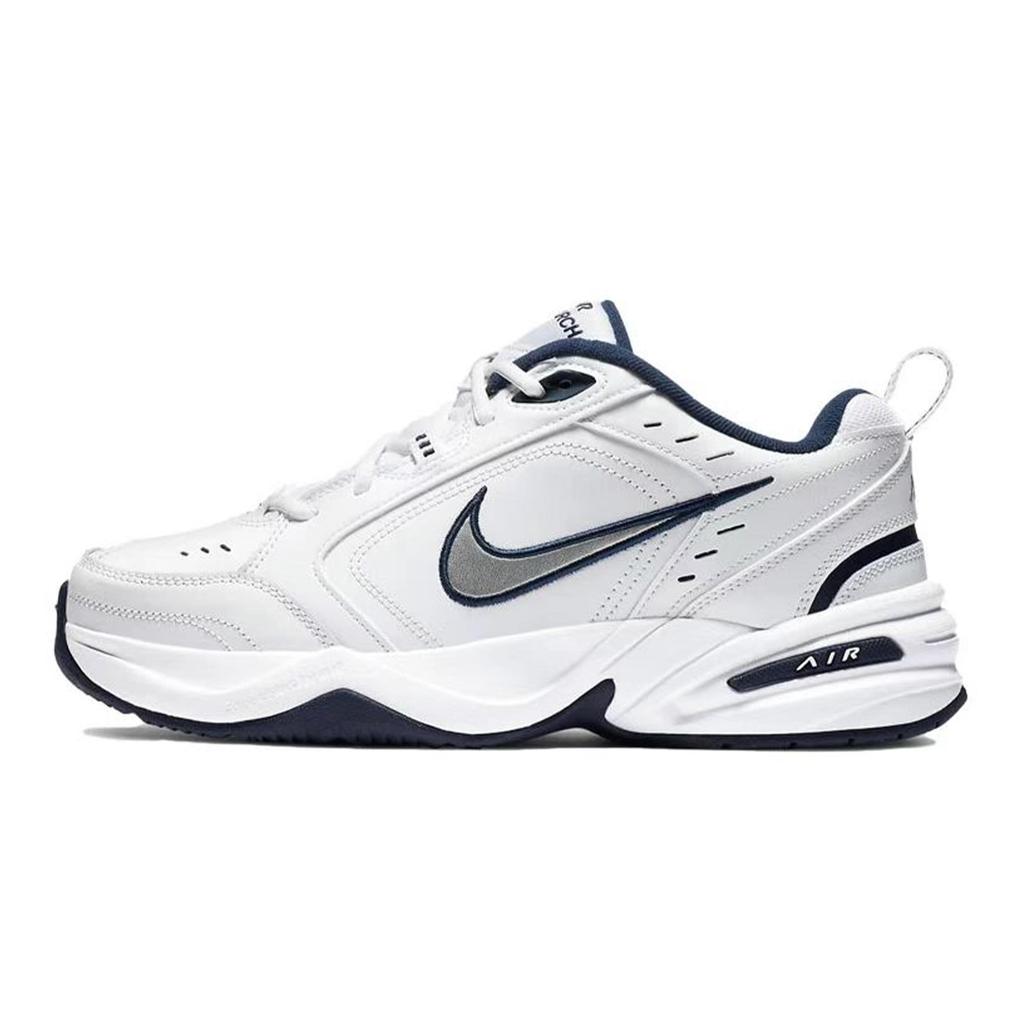 Nike Air Monarch 4 White Navy Black White Low top Chunky Sneakers Unisex 415445-102(Team771-)