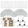 For Airzeen Q10 Pro Robot Vacuum Replacement Parts Bundle 2 Filters 4 Mop Cloths 4 Dust Bags and 4 Side Brushes