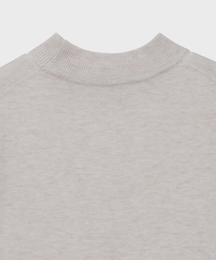 BASIC HOUSE Uni Daily Half-Neck Knit Light Beige Lwkt7102