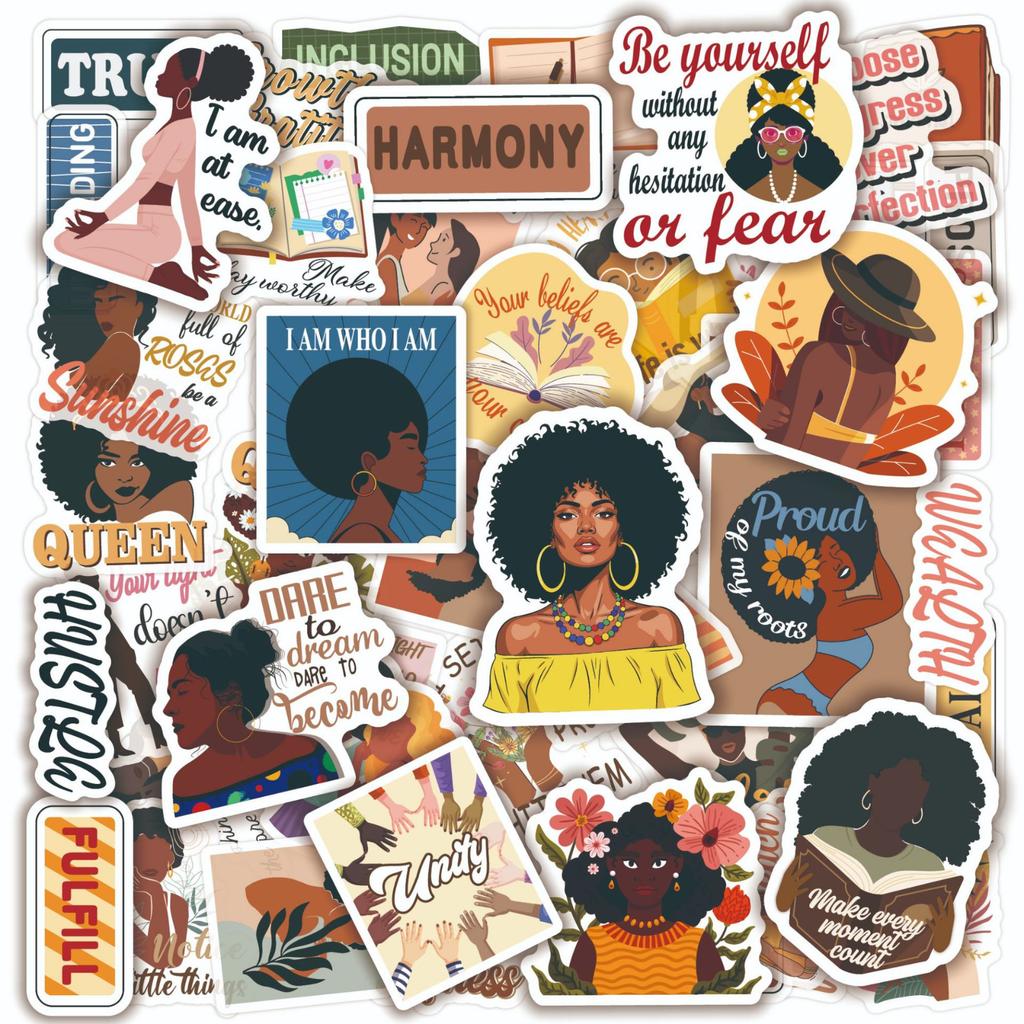 50 DIY Handmade Account Decoration Motivational Text Stickers for Girls