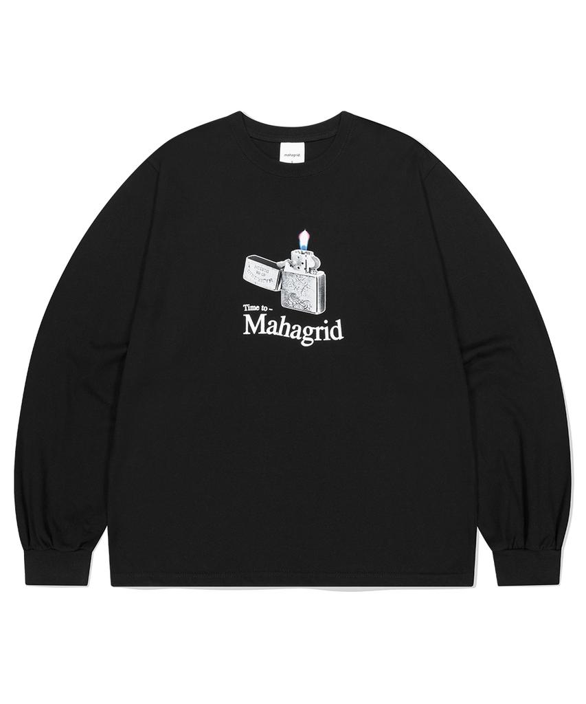 MAHAGRID It’S Time To Ls Tee Black(Mg2Efmt564A)