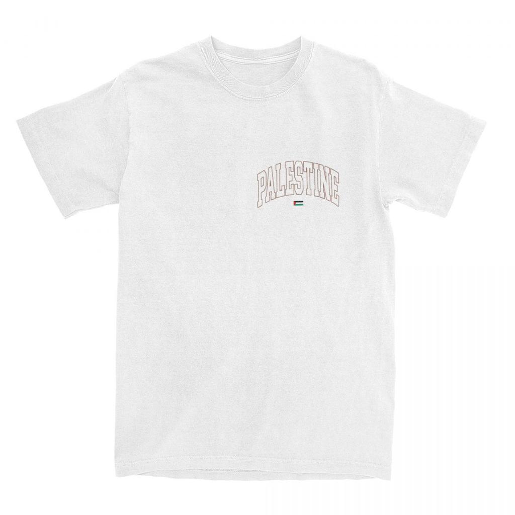 Palestyńska Koszulka z Flagą Palestyny Lato Y2K Retro T-Shirty Bawełniana Koszulka Hippie Dla Mężczyzn Krótki Rękaw Odzież Codzienna