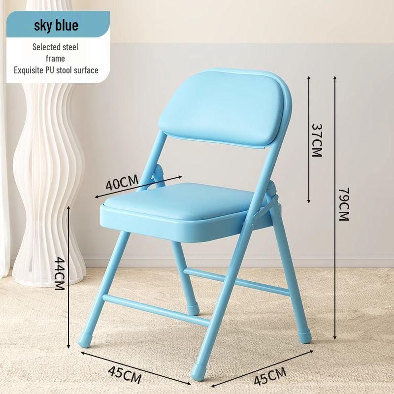 Portable Folding Chair with Backrest for Home, Office, Dining, and Dormitory Use