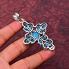 Awesome Blue Topaz Gemstone Pendant: 925 Sterling Silver Handmade Pendant Necklace Jewelry