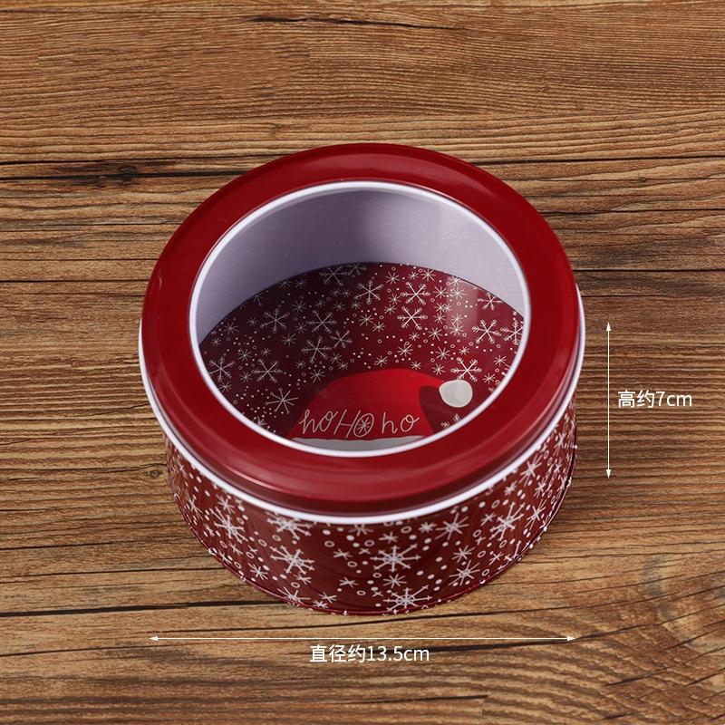 Christmas Gift Box Metal Tin Candy Cookie Packaging Box Containers Kids New Year Gift Decor Xmas Party Supplies Navidad
