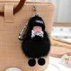 Cute Real Fox Fur Bag Pendant Sleeping Doll Car Keychain Plush Doll