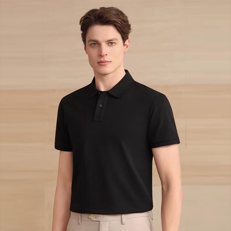 Men's Pure Cotton Antibacterial Cooling Mercerized Polo Shirt