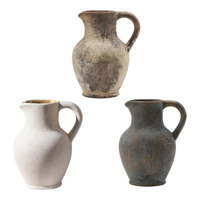 Ceramic Vase Rustic Vintage Style Birthday Gift Decorative Vase Flower Arrangement Table Decoration for Indoor Farmhouse Bedroom